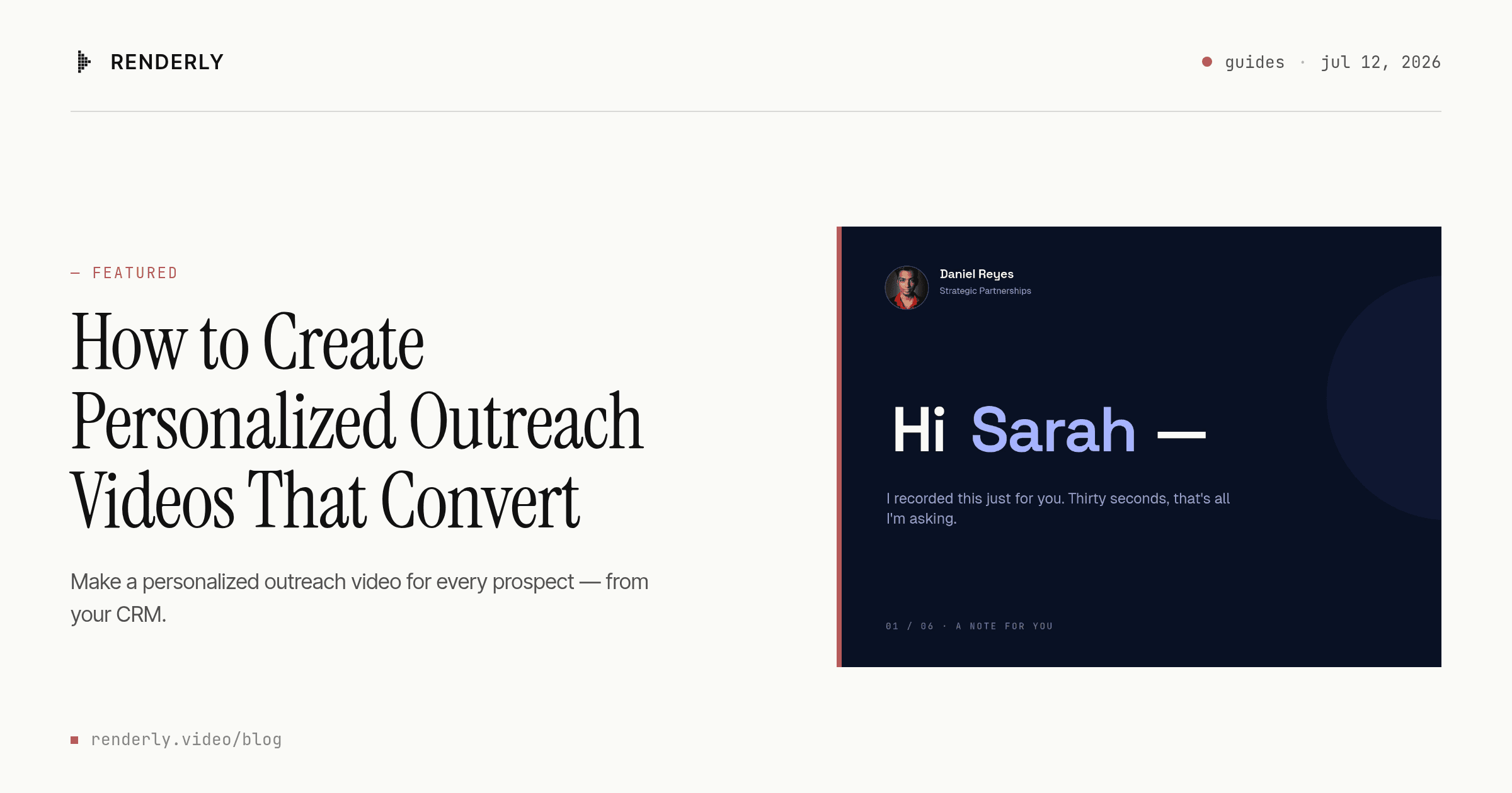 How to Create Personalized Outreach Videos That Convert
