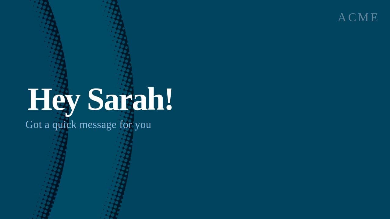 Personalized Outreach