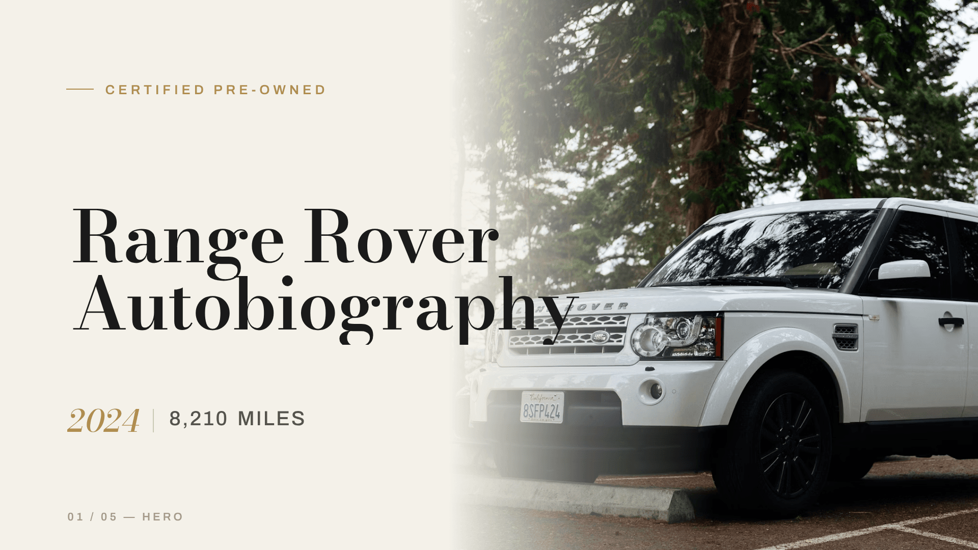 Vehicle Listing — Editorial template preview