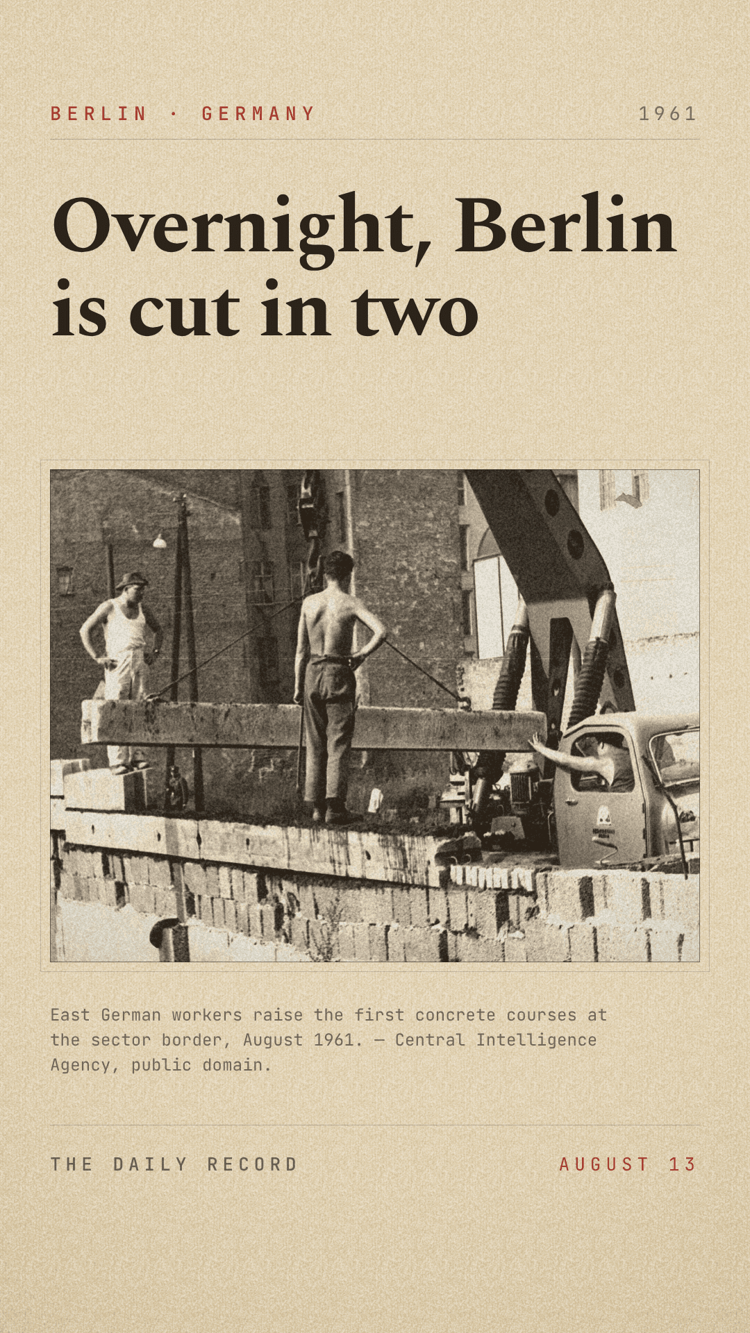 Historical Fact / On This Day template preview