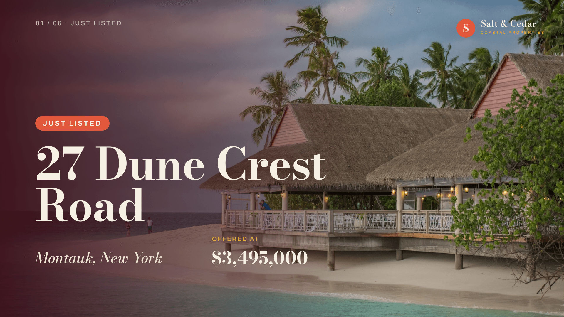 Coastal Escape Listing template preview