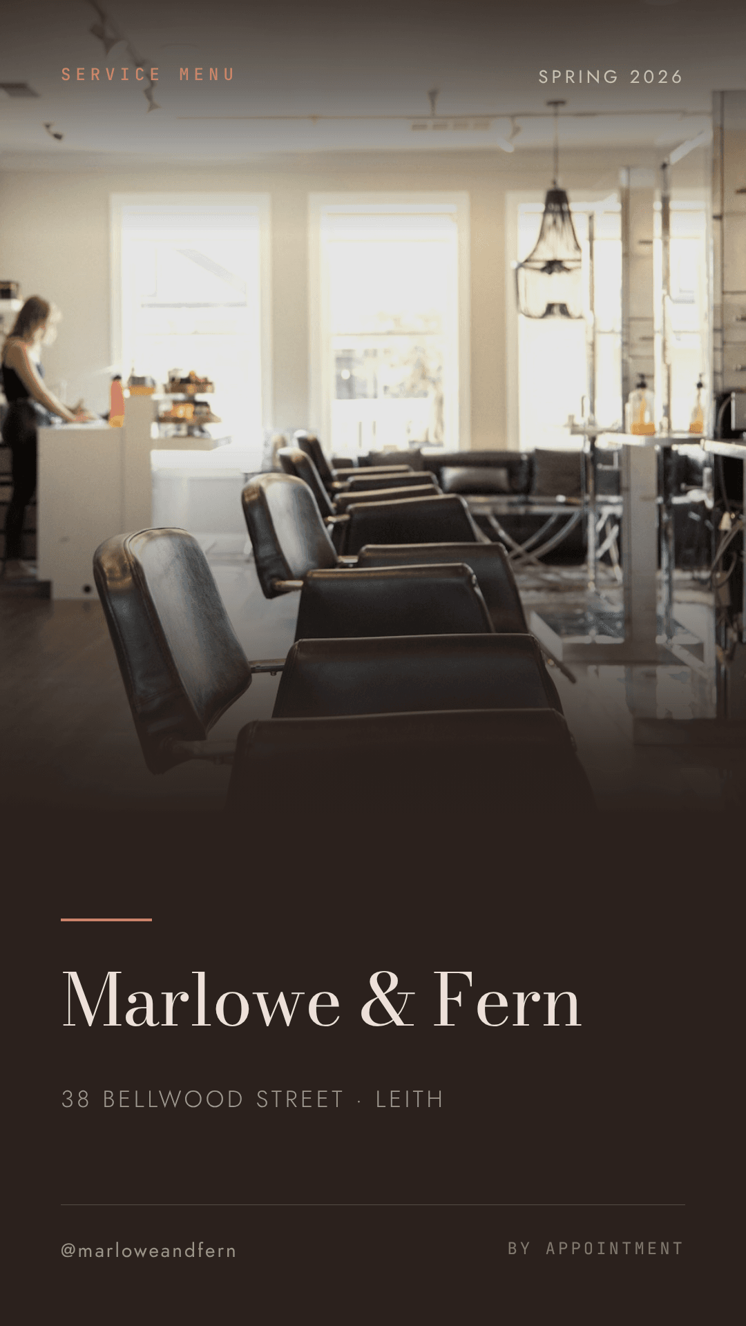 Salon Service Menu template preview