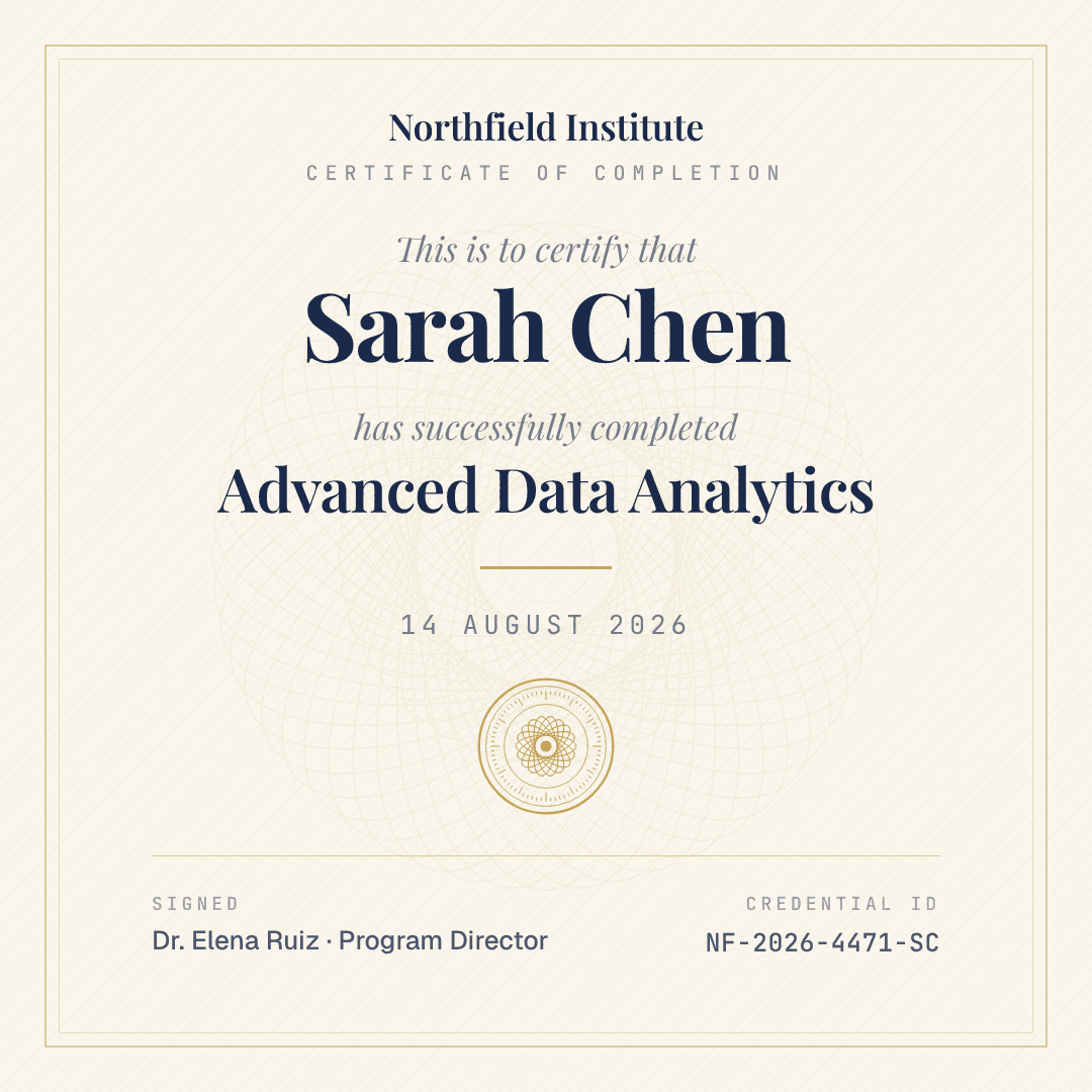 Student Certificate & Completion template preview