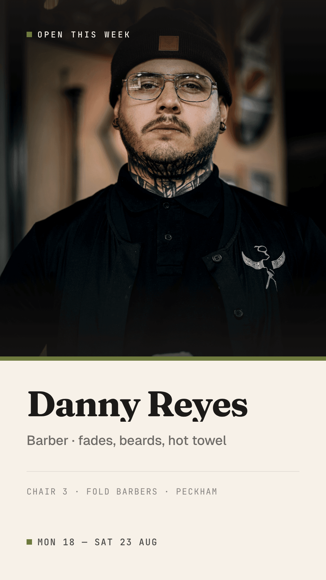 Stylist Availability & Booking template preview