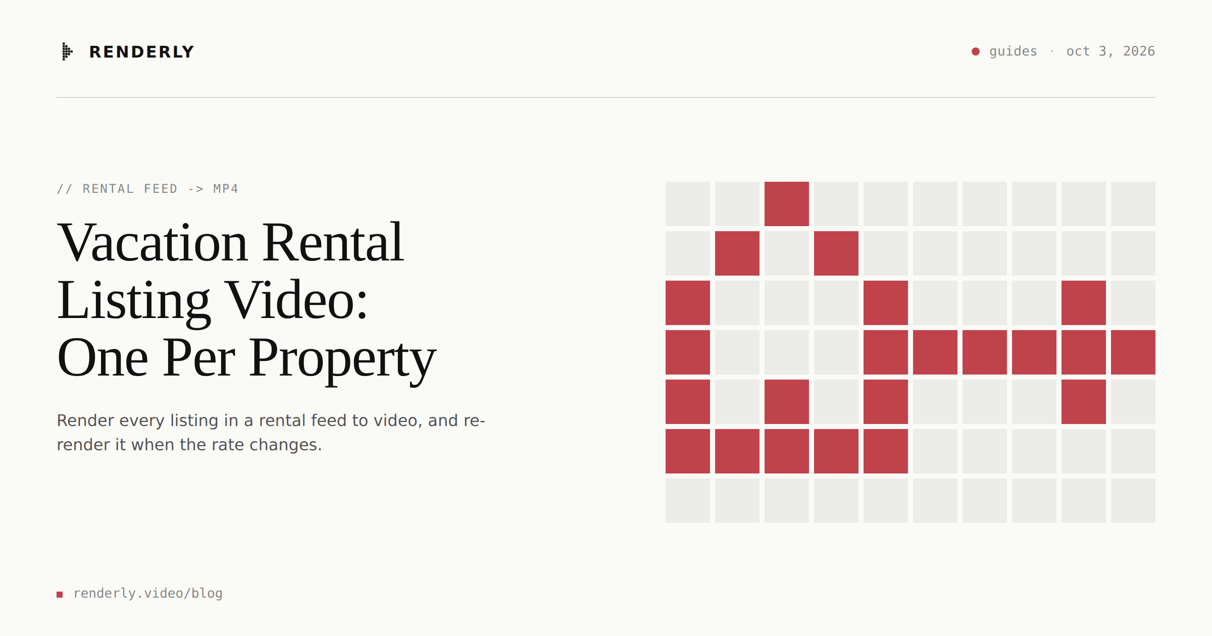 Vacation Rental Listing Video: One Per Property