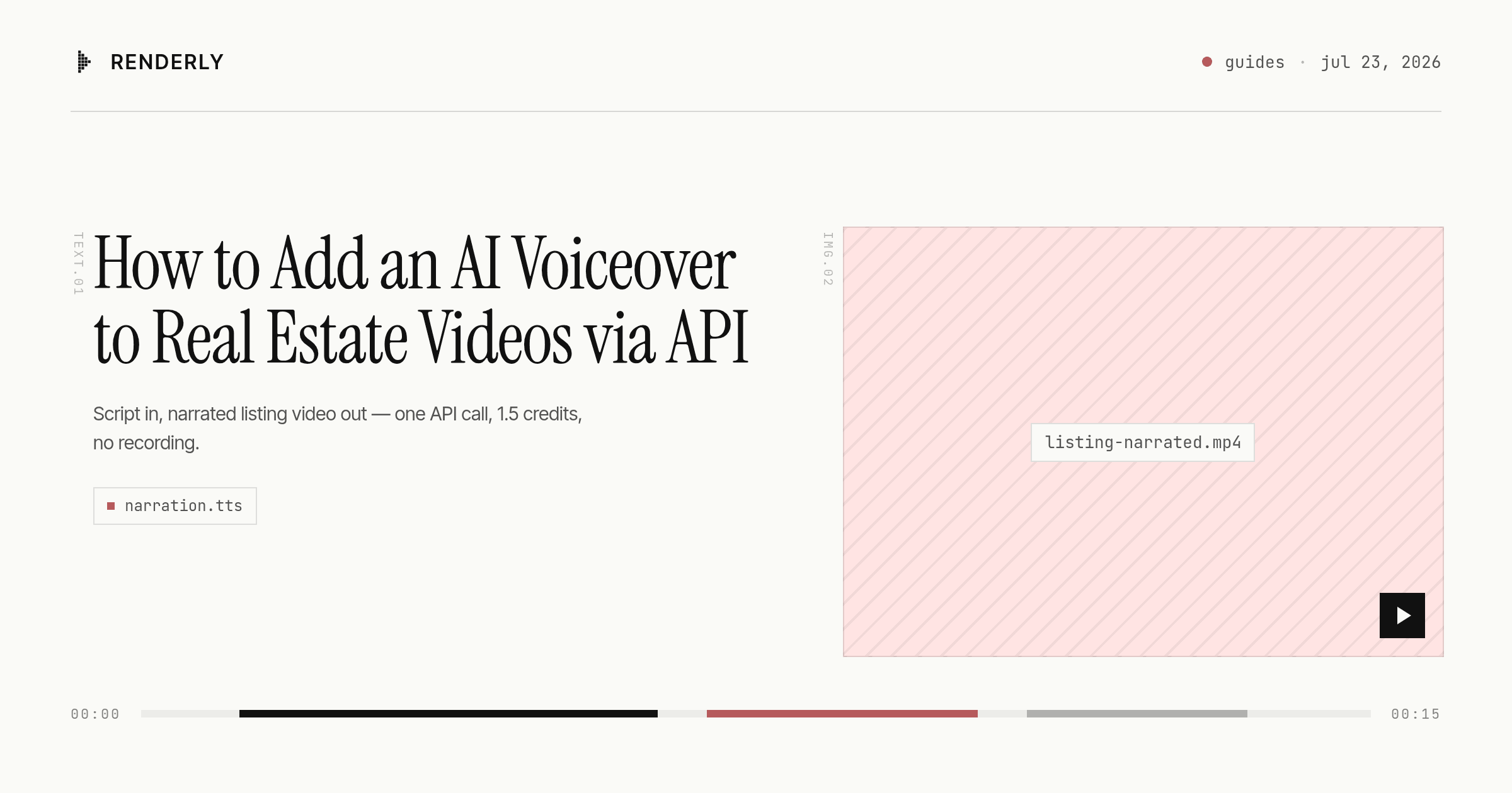How to Add an AI Voiceover to Real Estate Videos via API