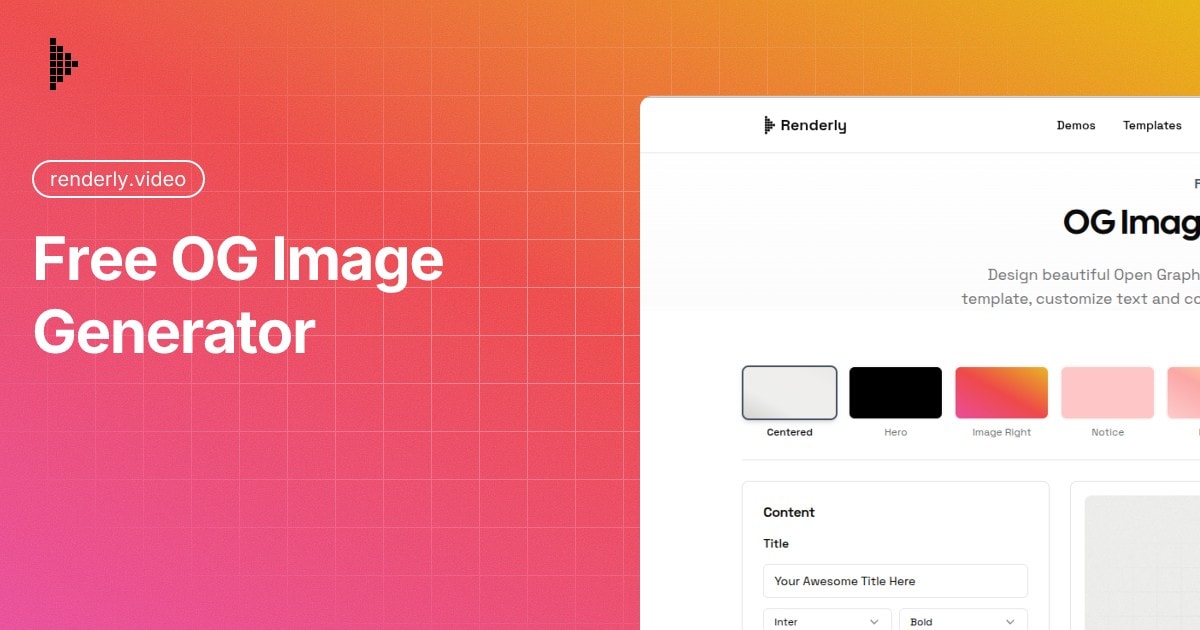 Free OG Image Generator - Create Open Graph Images in Your Browser
