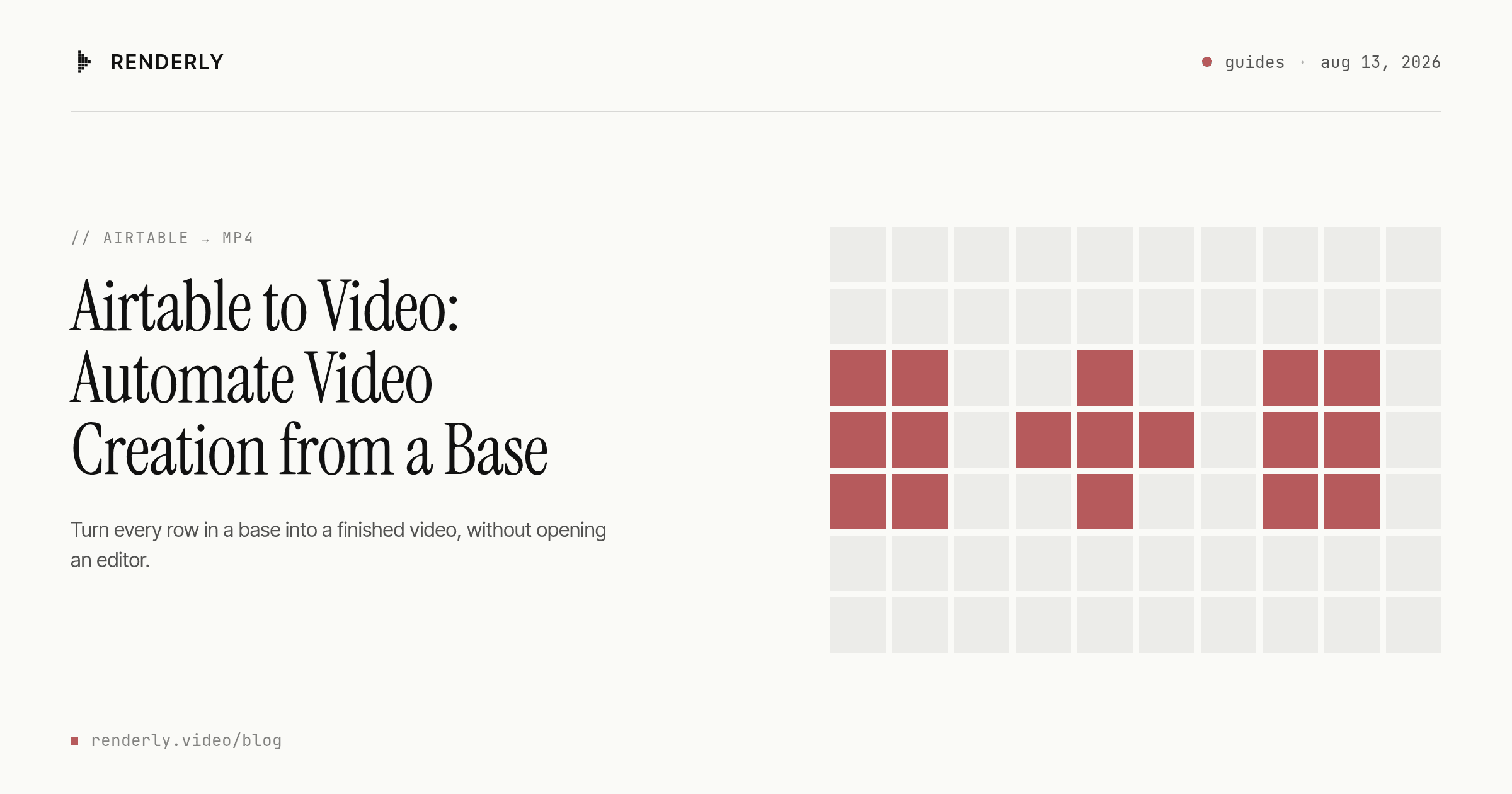 Airtable to Video: Automate Video Creation from a Base