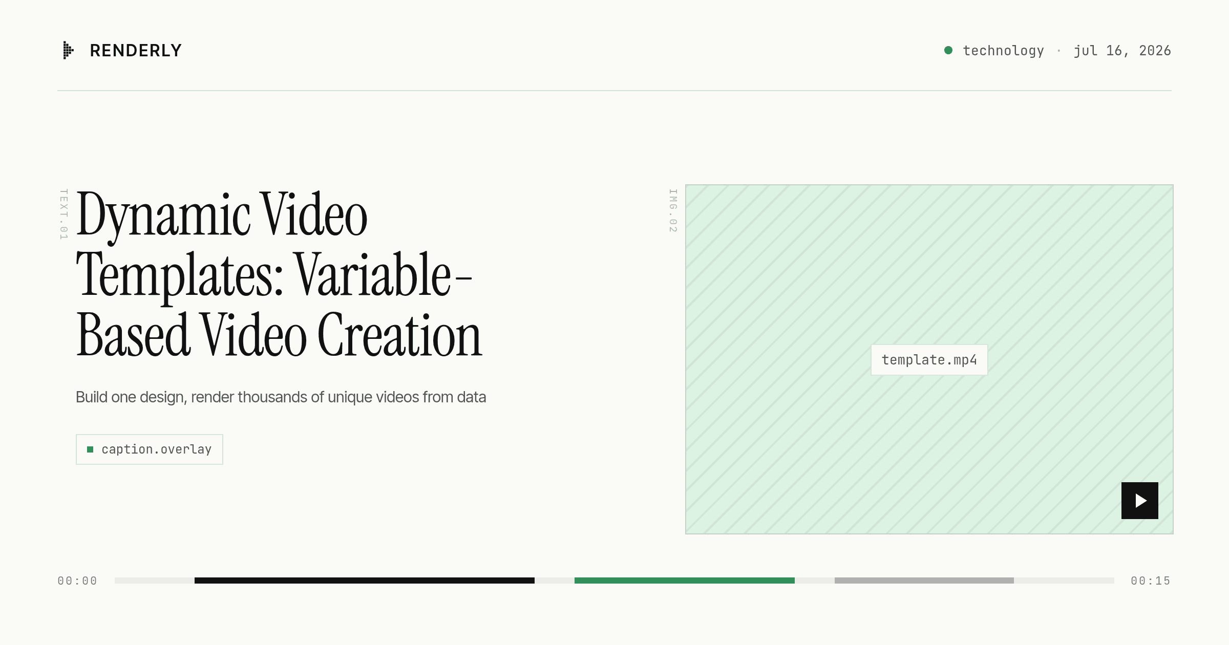 Dynamic Video Templates: Variable-Based Video Creation