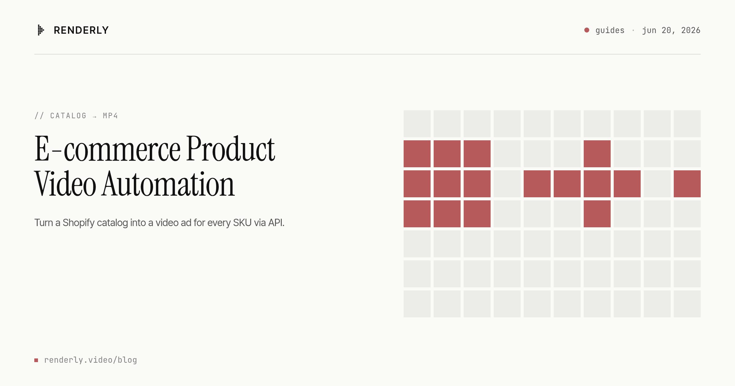 E-commerce Product Video Automation: Catalog to Video at Scale