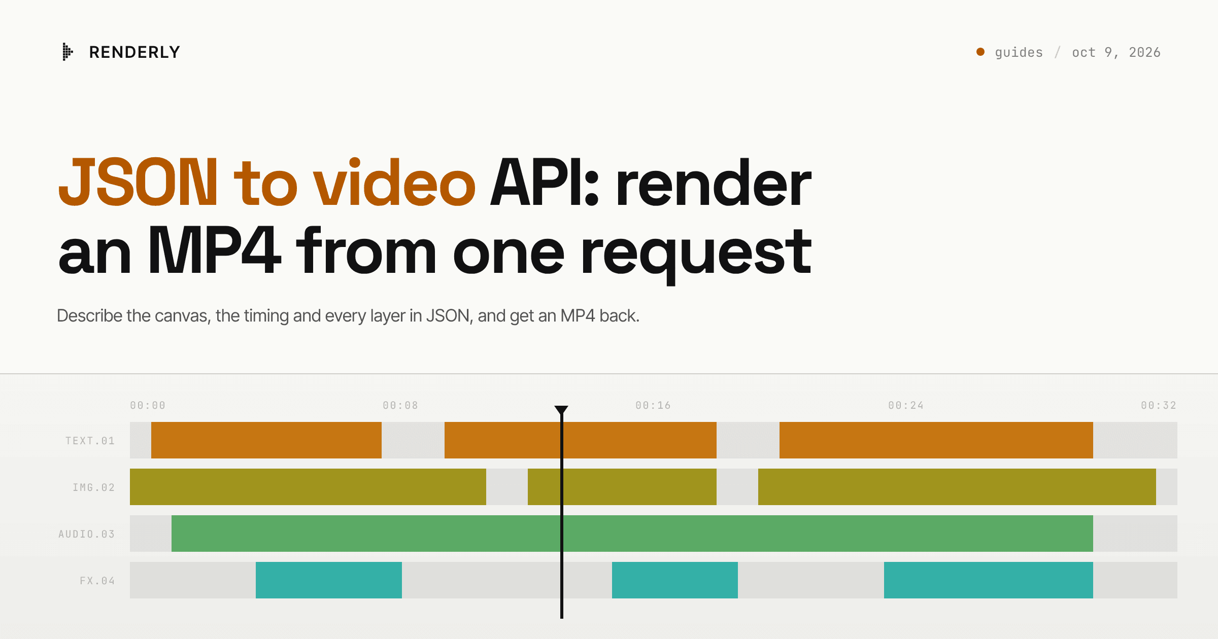 JSON to Video API: Render an MP4 From One Request