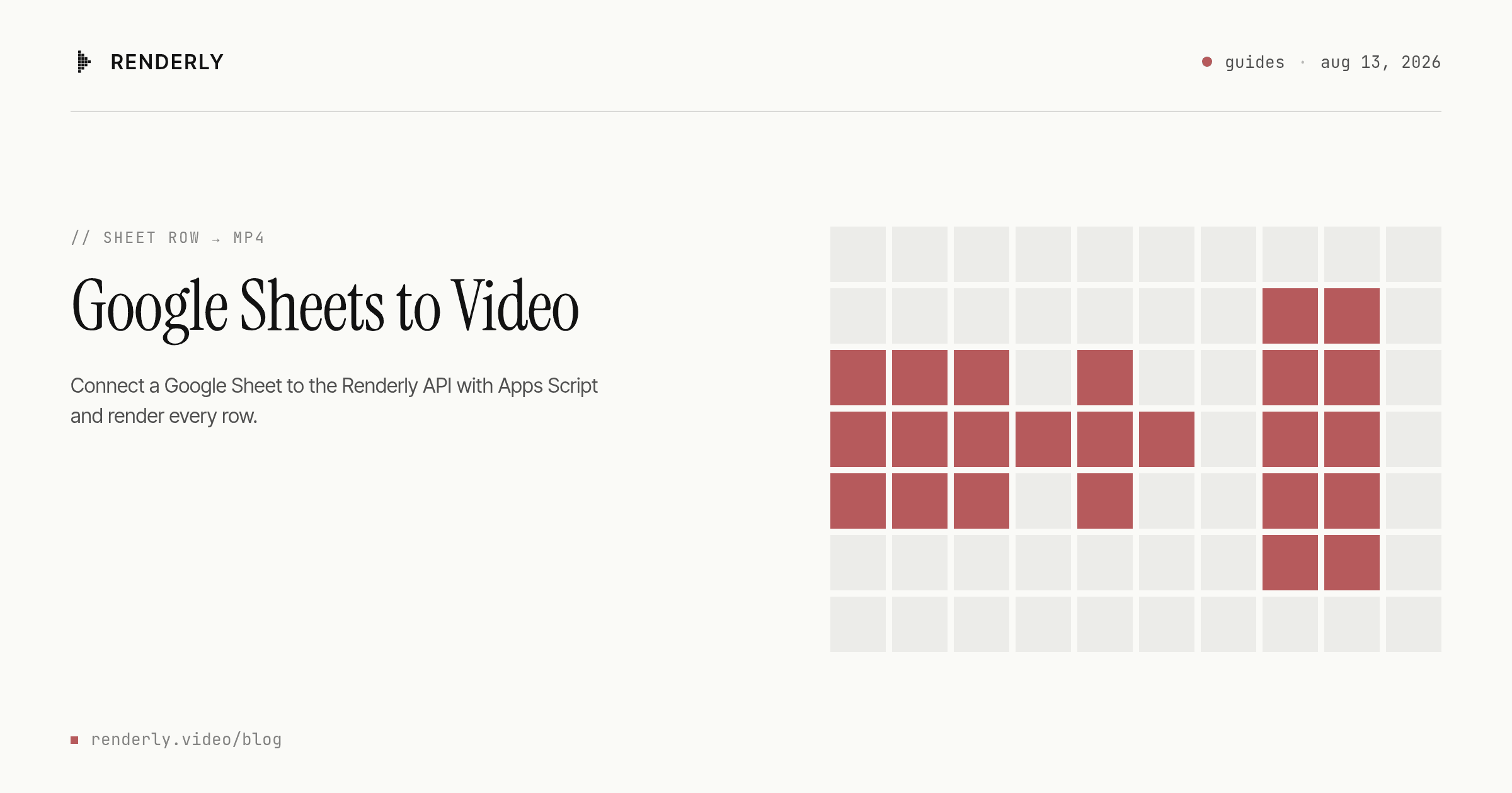 Google Sheets to Video: Automate Video Creation from a Sheet
