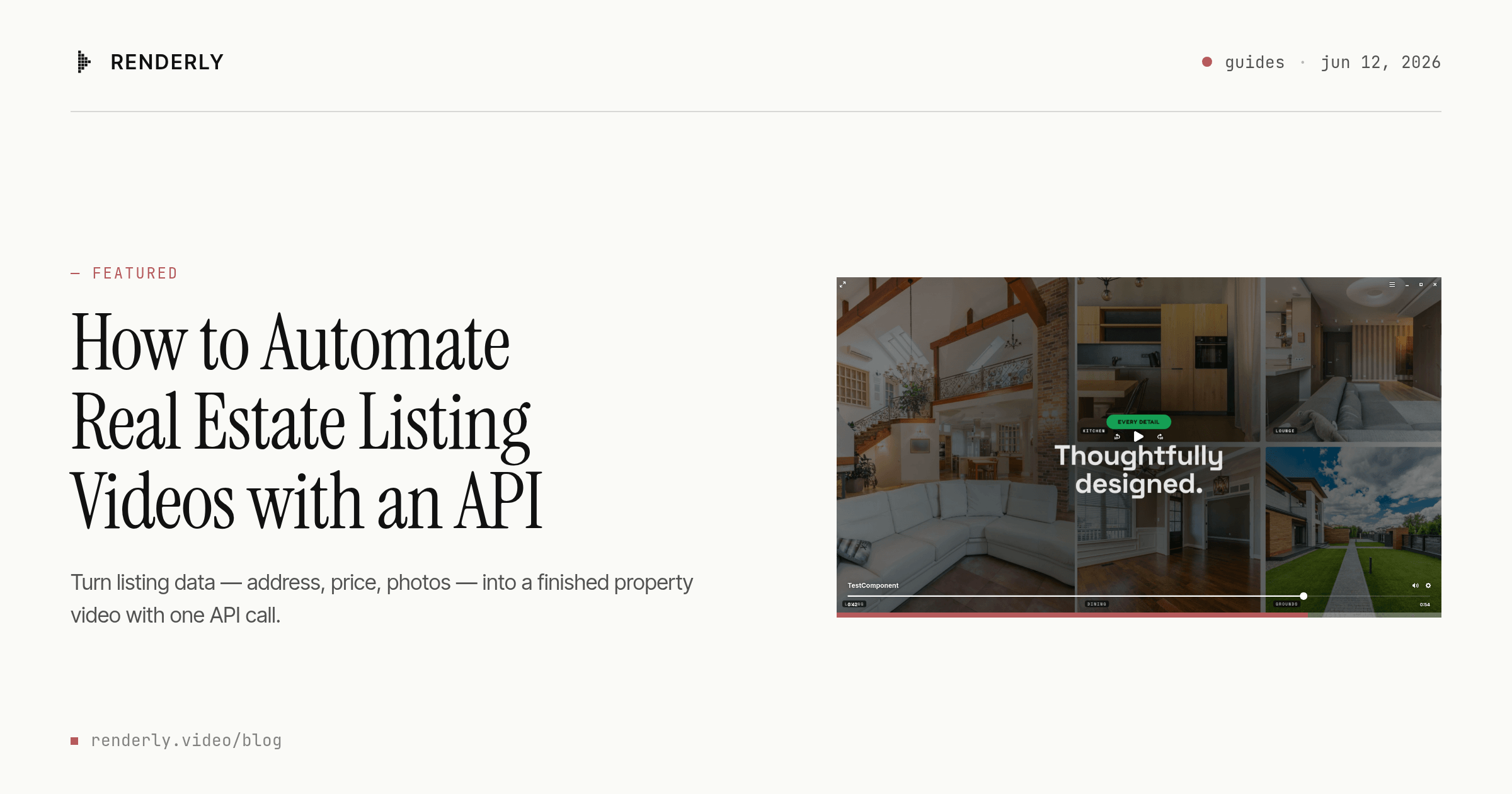 How to Automate Real Estate Listing Videos with an API