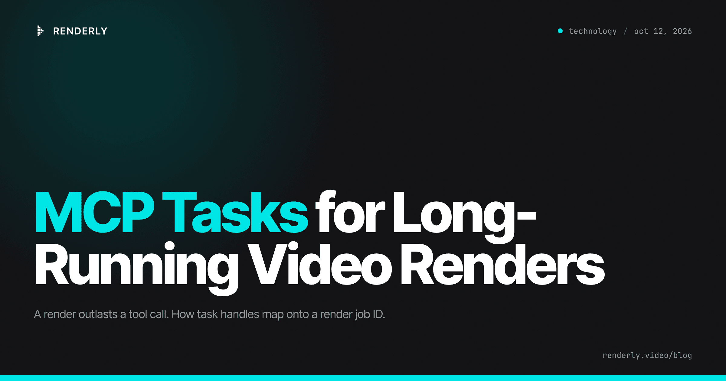 MCP Tasks for Long-Running Video Renders
