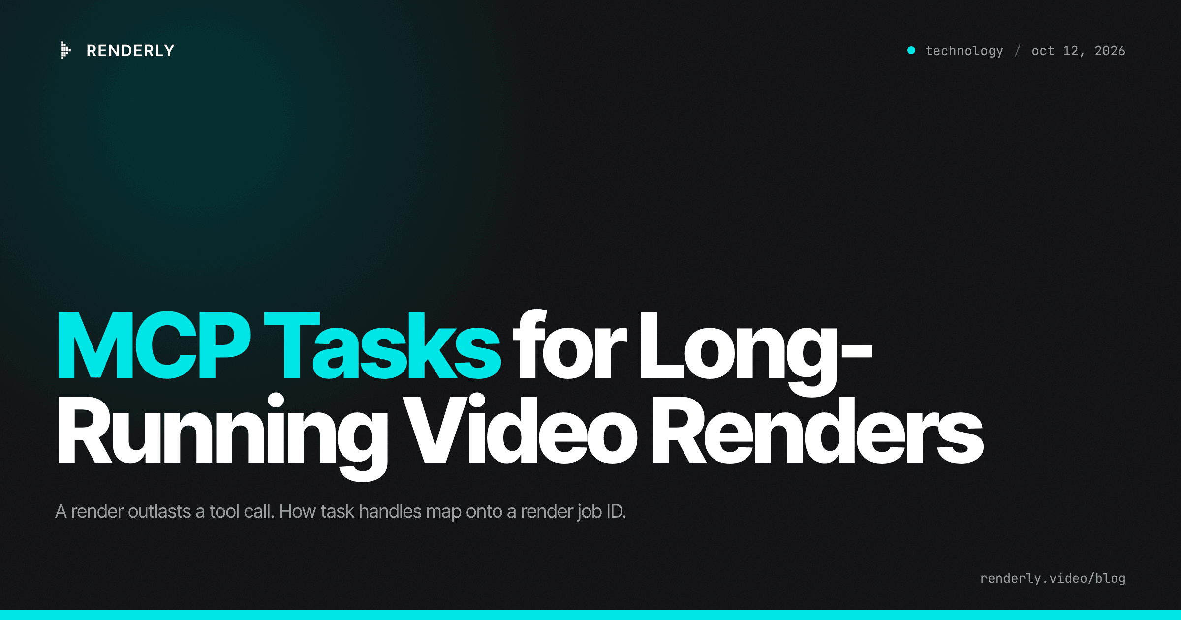 MCP Tasks for Long-Running Video Renders