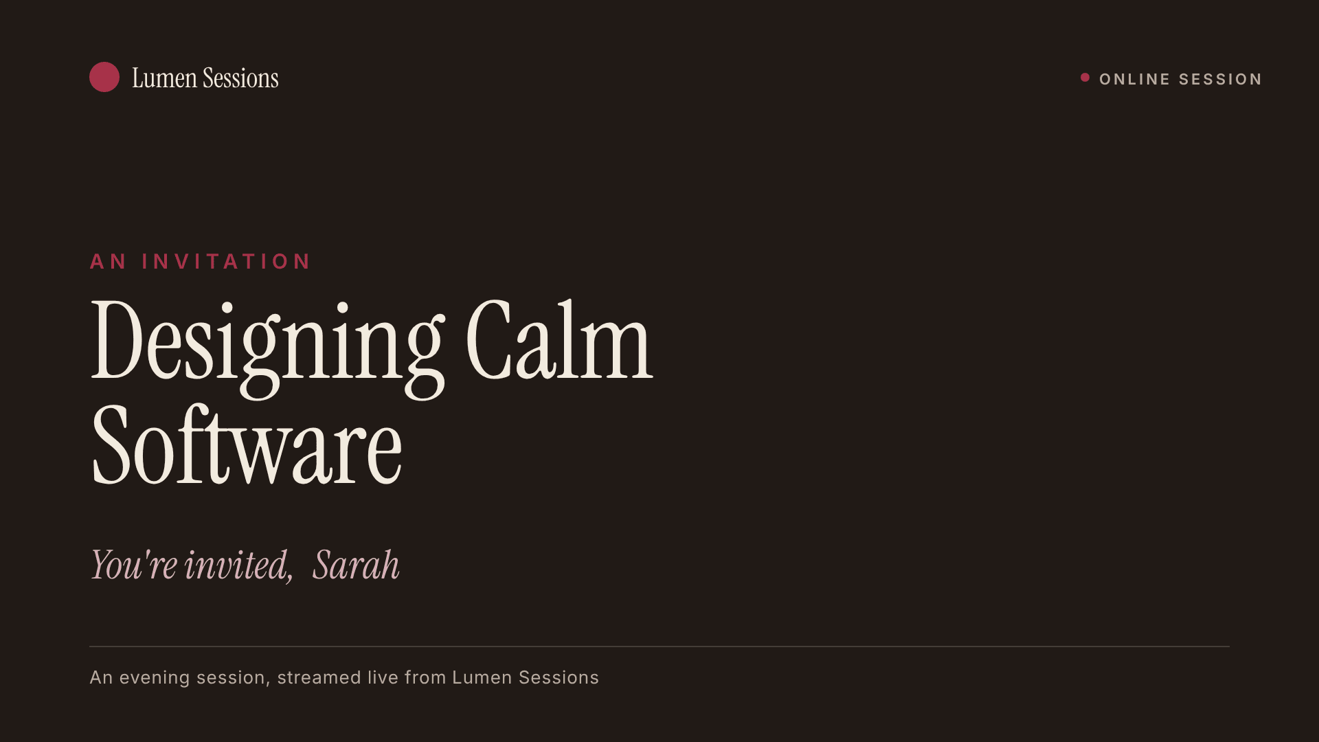 Online Event Invite — The Invitation template preview