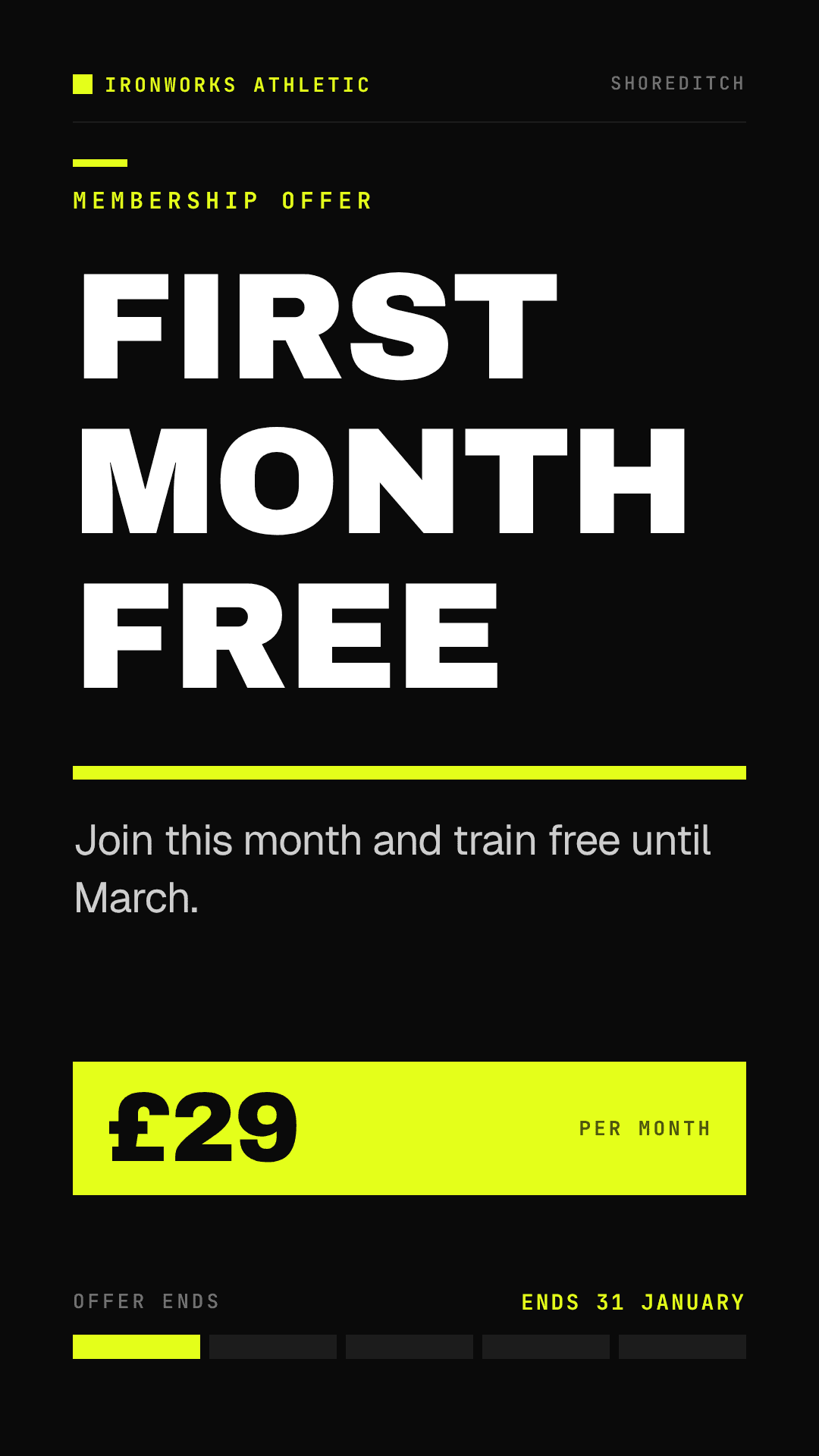 Gym Membership Offer template preview