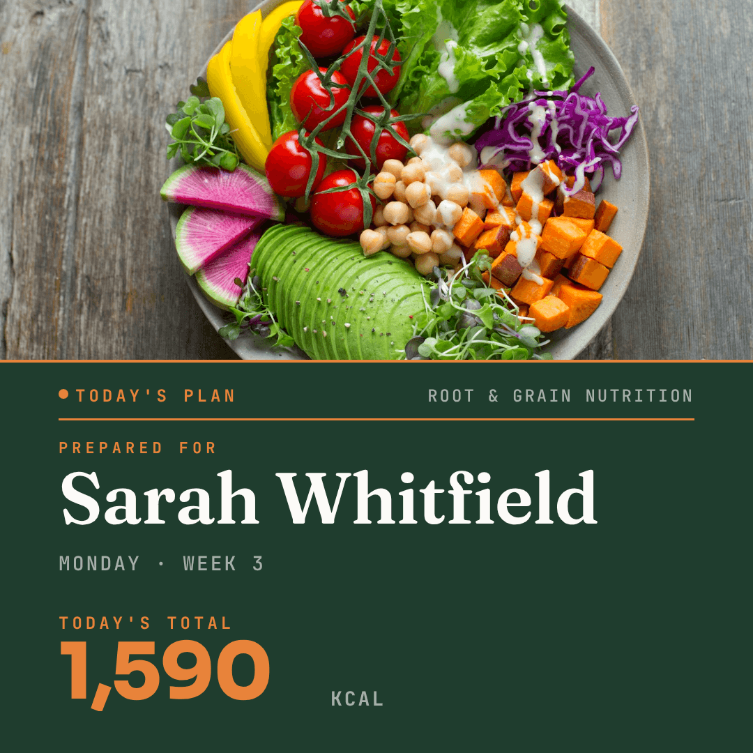 Meal Plan & Nutrition Card template preview