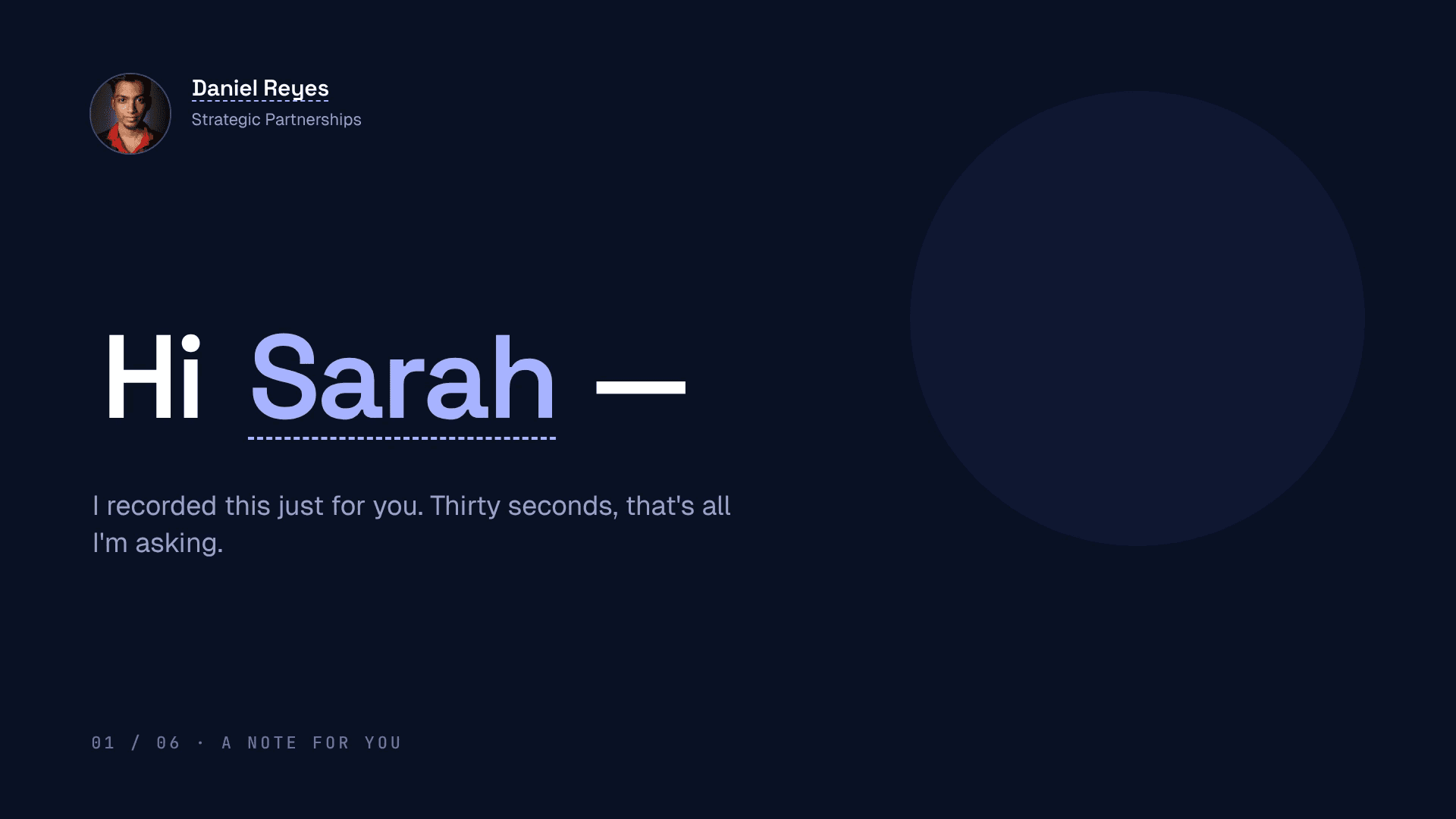 Personalized Sales Outreach template preview