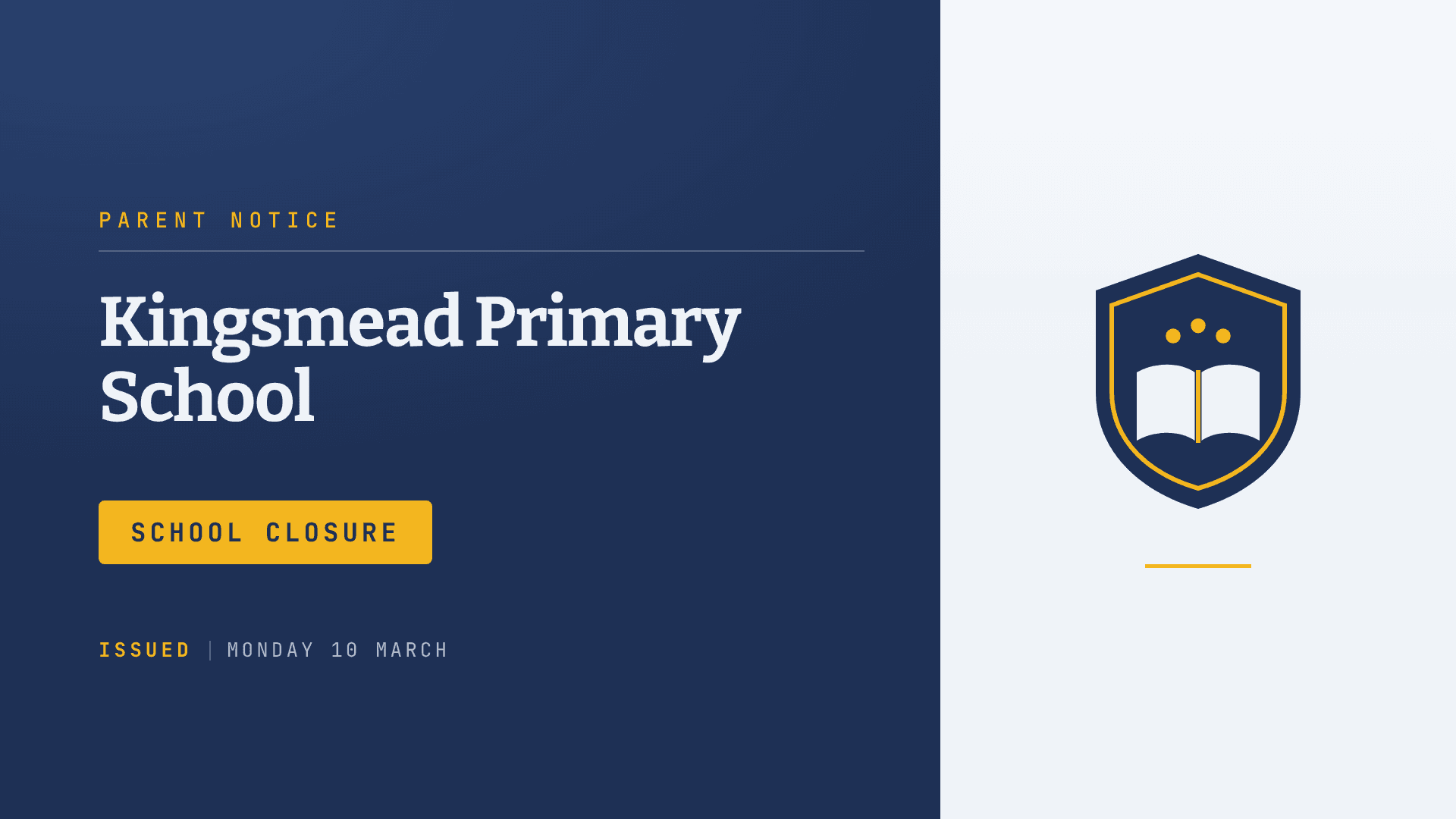 School & Parent Announcement template preview