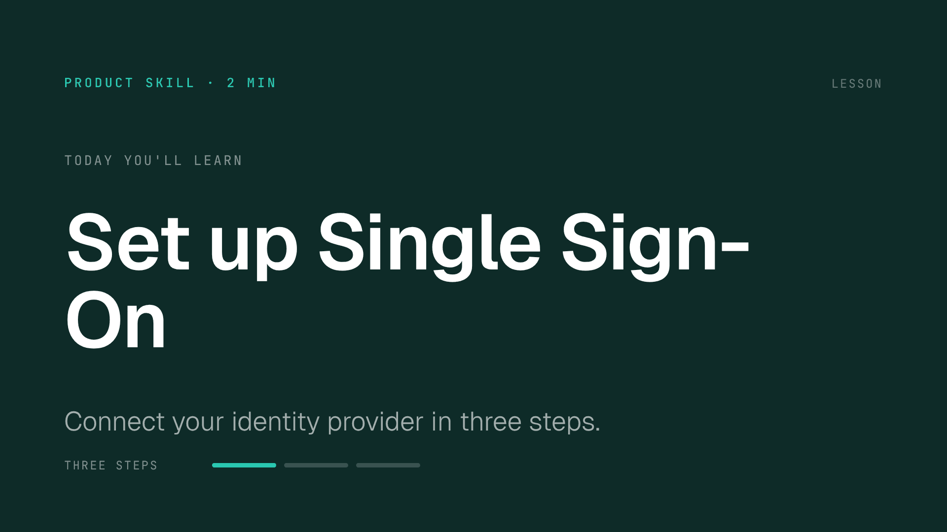 Teach One Thing Well — Product Skill Explainer template preview