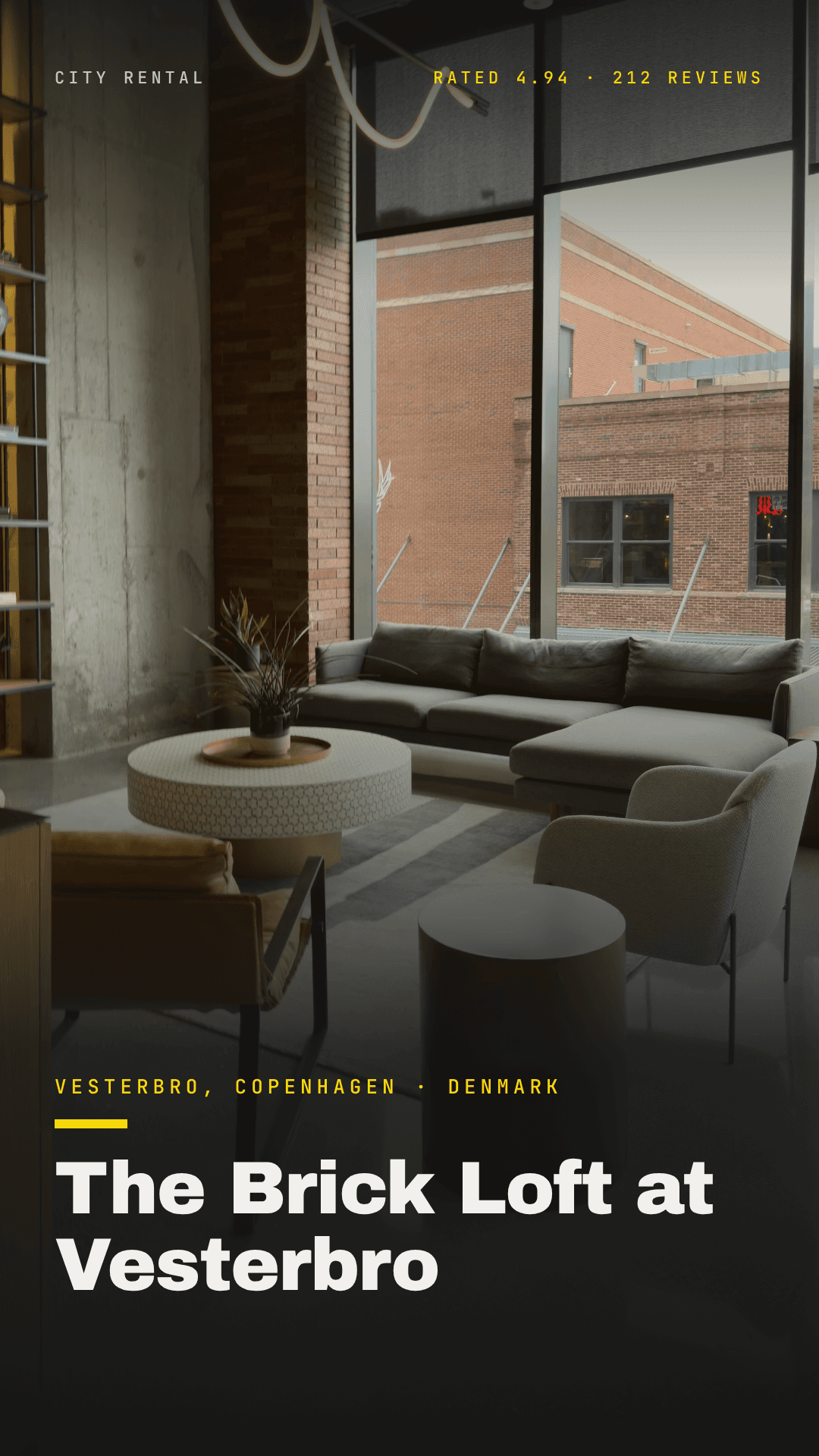Vacation Rental Listing — City Apartment template preview